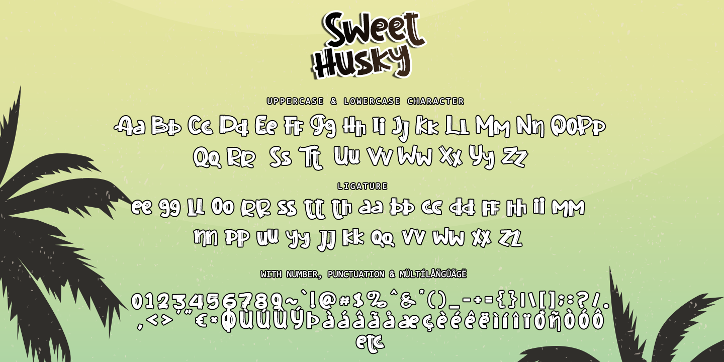 Beispiel einer Sweet Husky-Schriftart #2